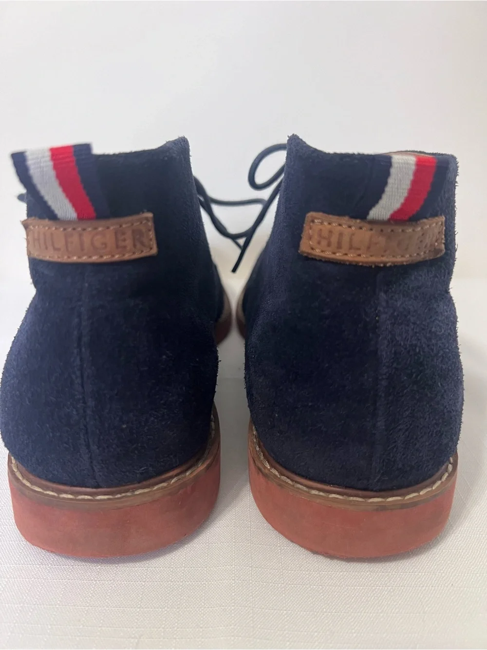 Tommy Hilfiger Gervis Blue Suede Chukka Boots Men’s Preppy Business Casual 10.5